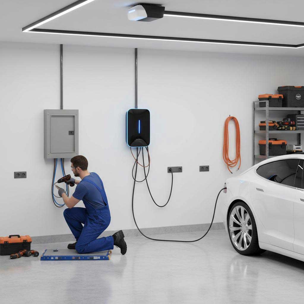 Richmond Hill EV charger installation for home by Razco Renovation