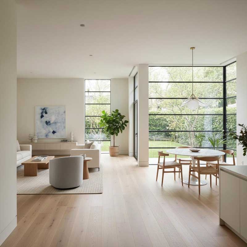 Richmond Hill hardwood flooring installation during renovation by Razco