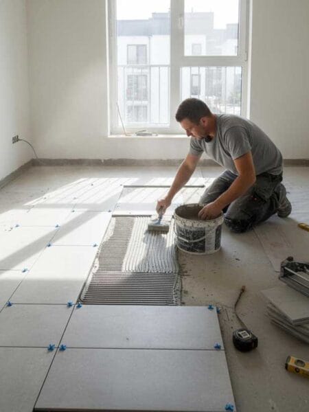Richmond Hill bathroom tile installation — modern waterproof bathroom tiling by Razco