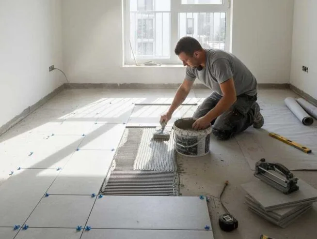 Richmond Hill bathroom tile installation — modern waterproof bathroom tiling by Razco